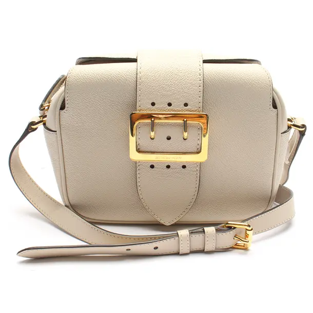 Schultertasche in Weiß, Leder, Burberry