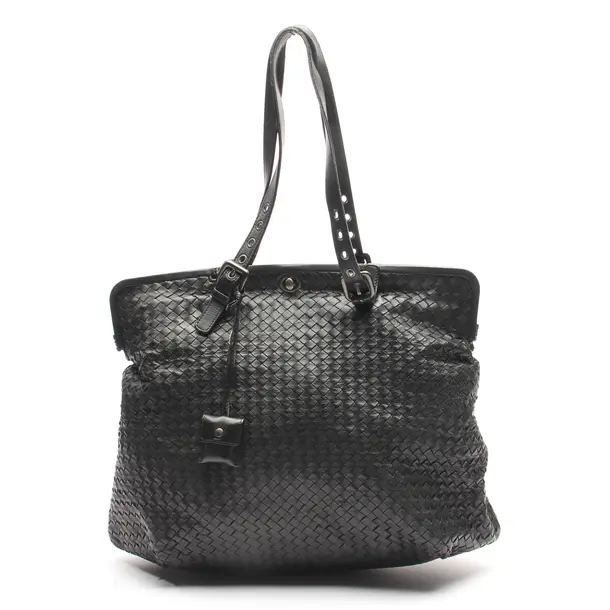 Schultertasche in Schwarz, Leder, Bottega Veneta