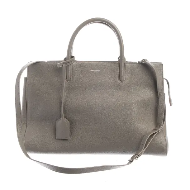 Handbag in Gray, Leather, Saint Laurent