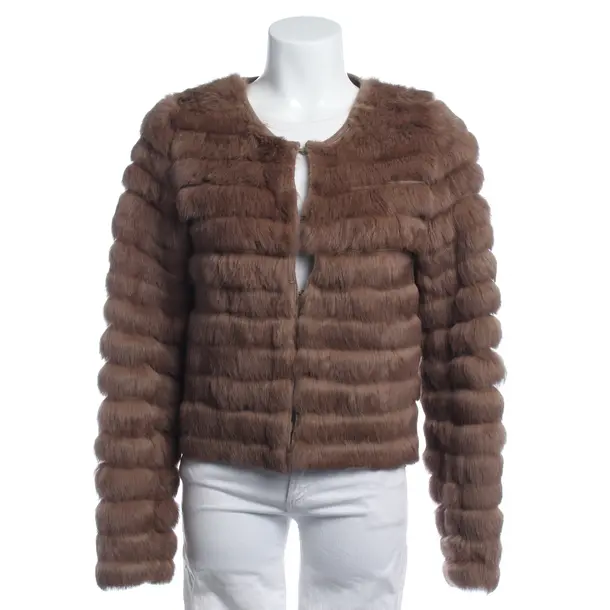 Winterjacke in Braun, Wolle, Rosa Cashmere