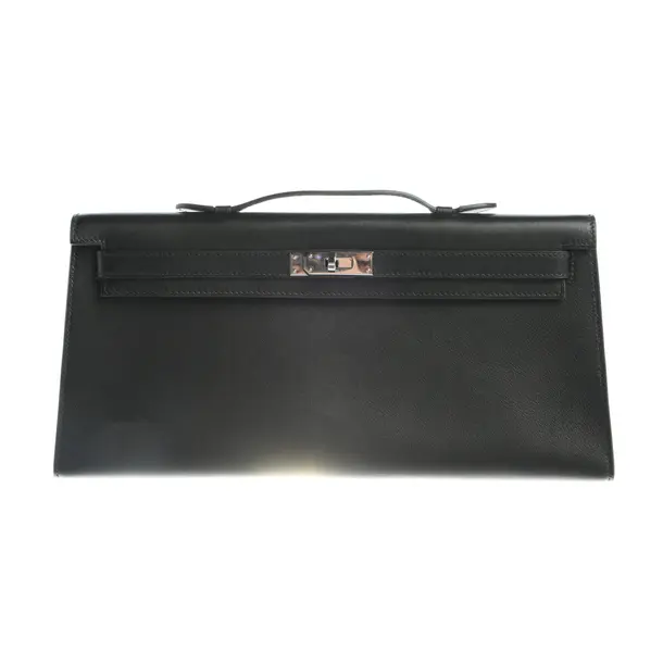 Clutch Bag in Black, Leather, Hermès