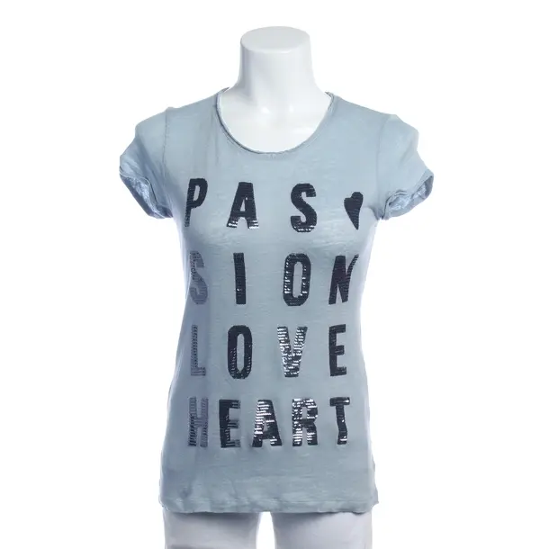 Shirt in Blue, Linen, Mos Mosh