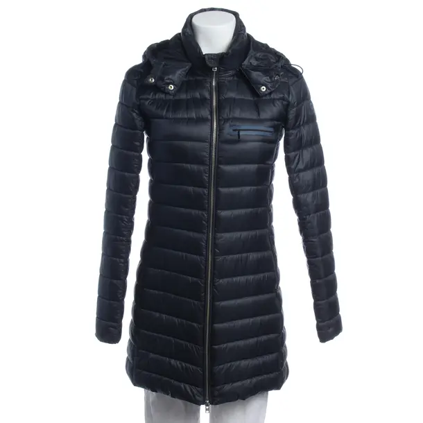 Mid-Season Coat in Blue, Polyamide, Closed