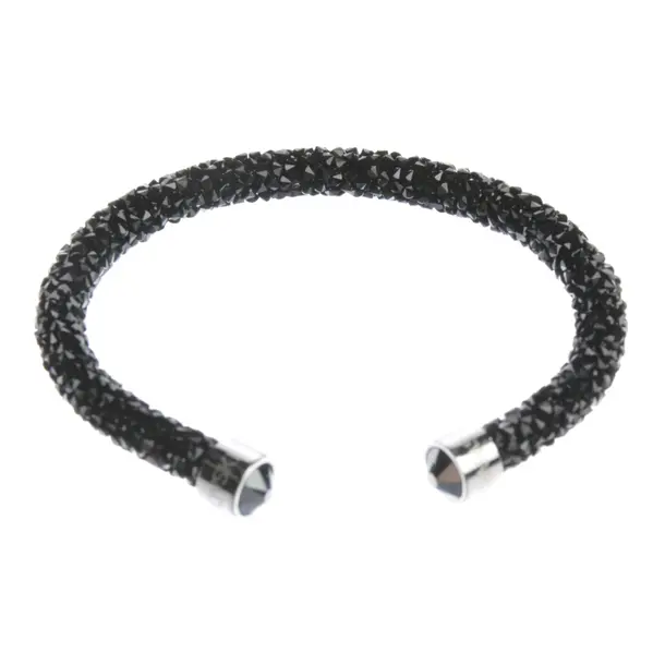Bracelet in Black, Metal (metallic, metallized), Swarovski