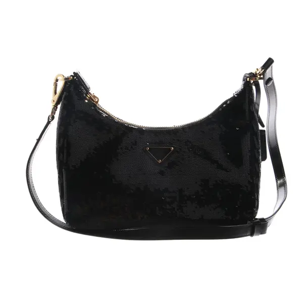 Shoulder Bag in Black, Other Material, Prada