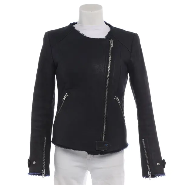 LeatherJacket in Blue, Leather, Sandro