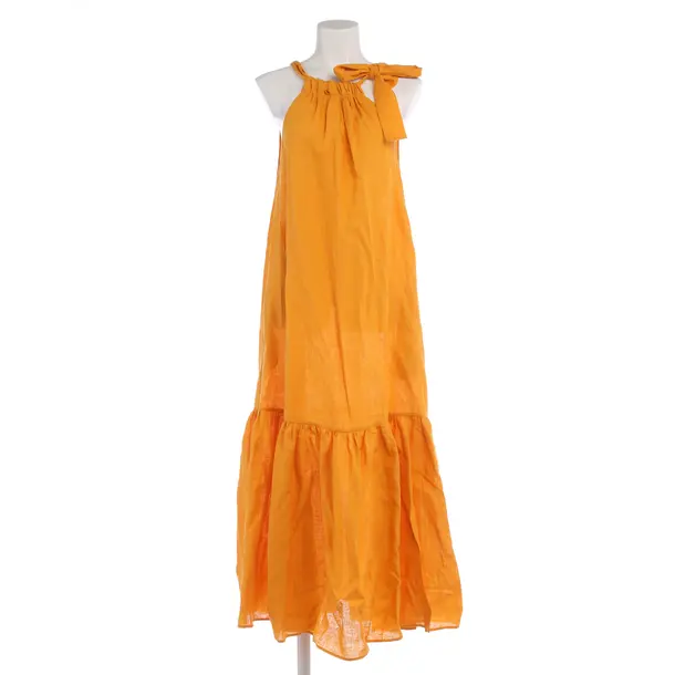 Kleid in Orange, Leinen, Asceno