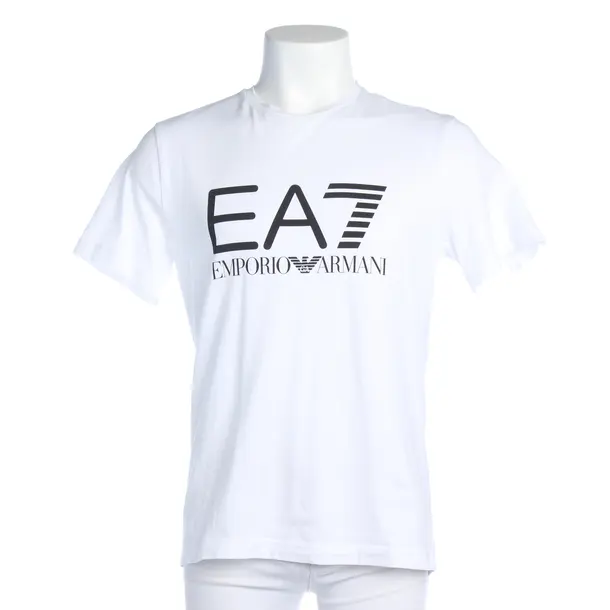 T-Shirt in Weiß, Baumwolle, Emporio Armani