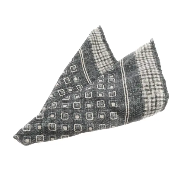 Einstecktuch, in Grau, Seide, Brunello Cucinelli