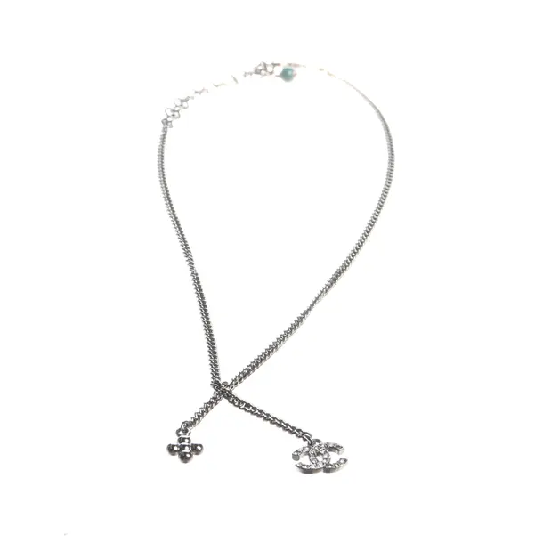 Halskette in Metallic, Metall (metallisch, metallisiert), Chanel