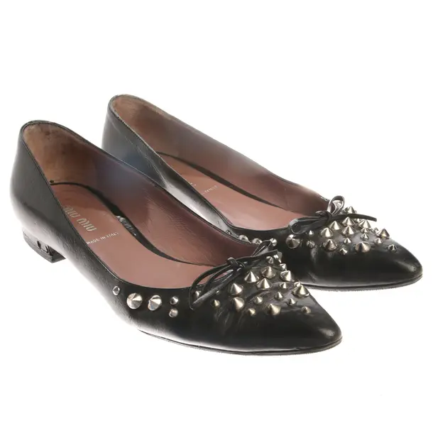 Ballet Flats in Black, , Miu Miu