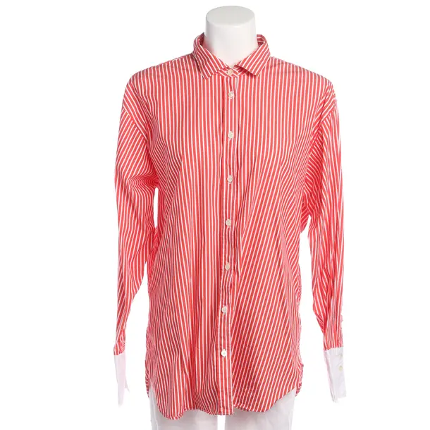 Blouse in Red, Cotton, Closed