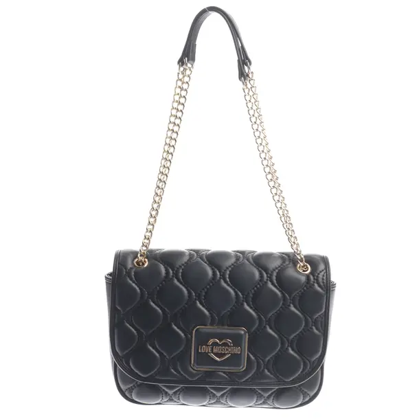 Schultertasche in Schwarz, Polyamid, Love Moschino