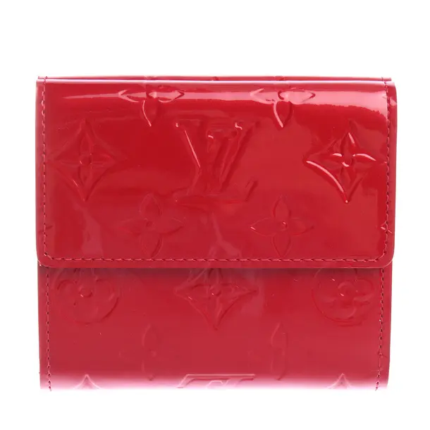 Wallet in Red, Leather, Louis Vuitton