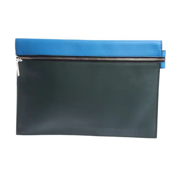 Clutch Bag in Blue, Leather, Victoria Beckham
