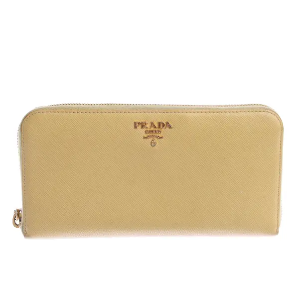 Wallet in Yellow, Leather, Prada