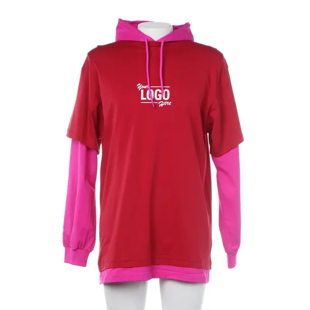 Hoodie in Rot, Baumwolle, Balenciaga