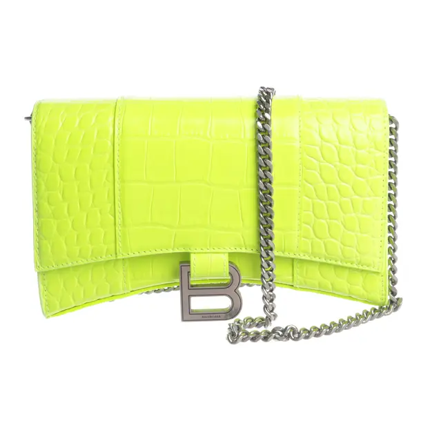 Schultertasche in Neon, Leder, Balenciaga