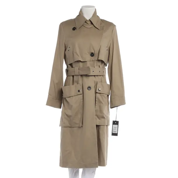 Mid-Season Coat in Brown, Cotton, Drykorn
