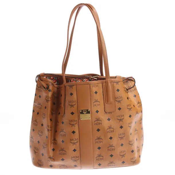 Wendeshopper in Braun, Leder, MCM