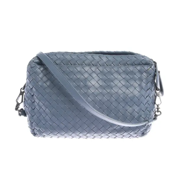 Schultertasche in Blau, Leder, Bottega Veneta