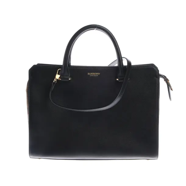 Handtasche in Schwarz, Leder, Burberry