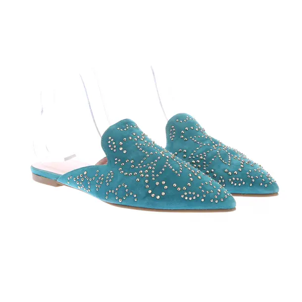 Mules in Blau, , Pretty Ballerinas