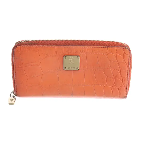 Wallet in Orange, Leather, MCM