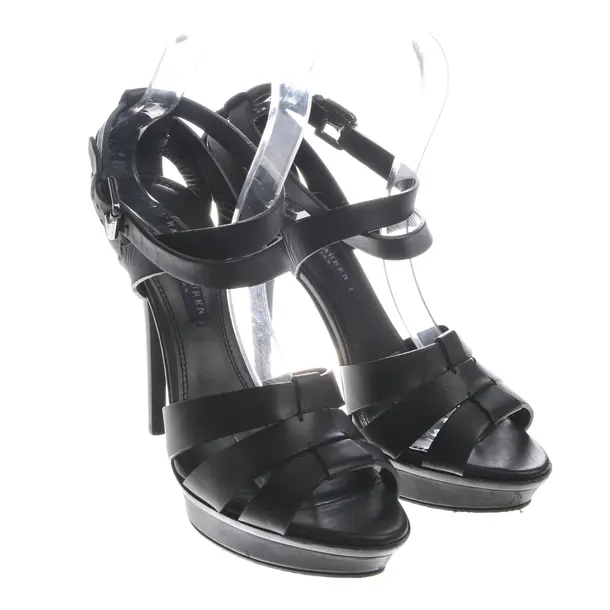 Heeled Sandals in Black, , Ralph Lauren Purple Label
