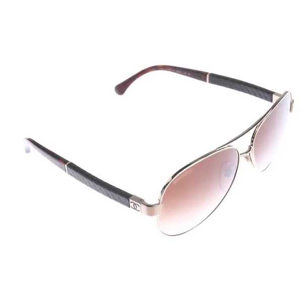 Sonnenbrille in Metallic, Kunststoff / Metall, Chanel