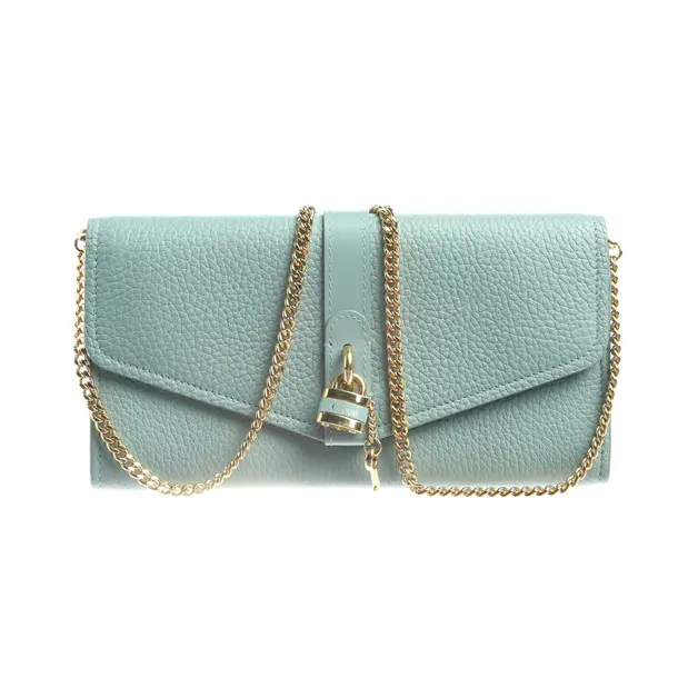 Wallet on Chain in Blue, Leather, Chloé