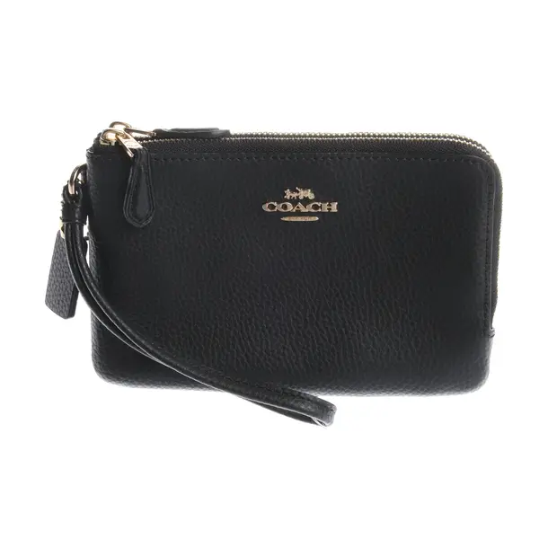 Pochette in Black, Leather, Coach