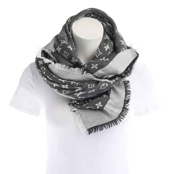 Shawl in Gray, Silk, Louis Vuitton