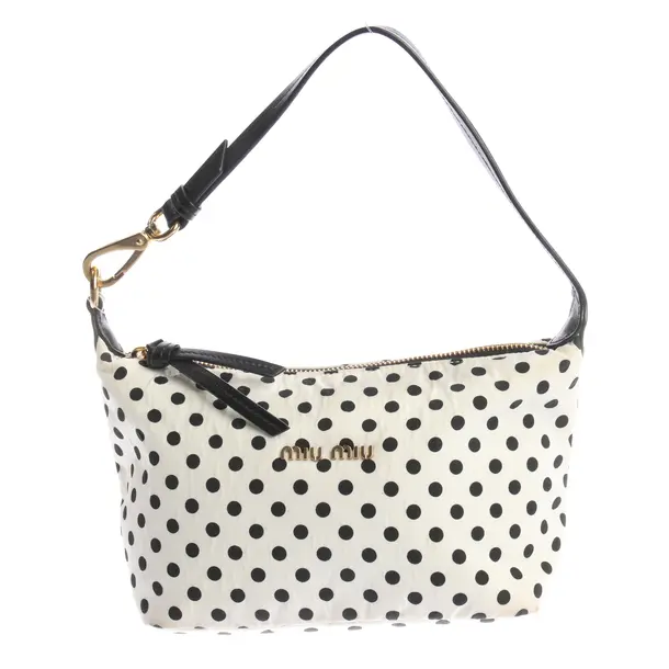 Schultertasche in Schwarz, Polyamid, Miu Miu