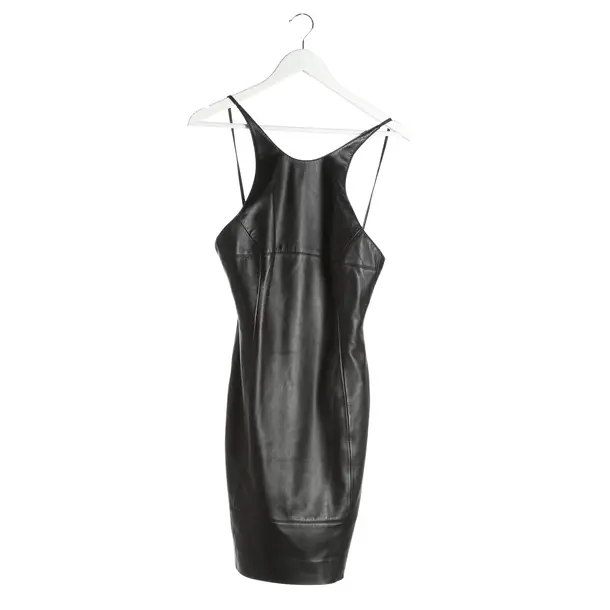 Cocktailkleid in Schwarz, Leder, Escada