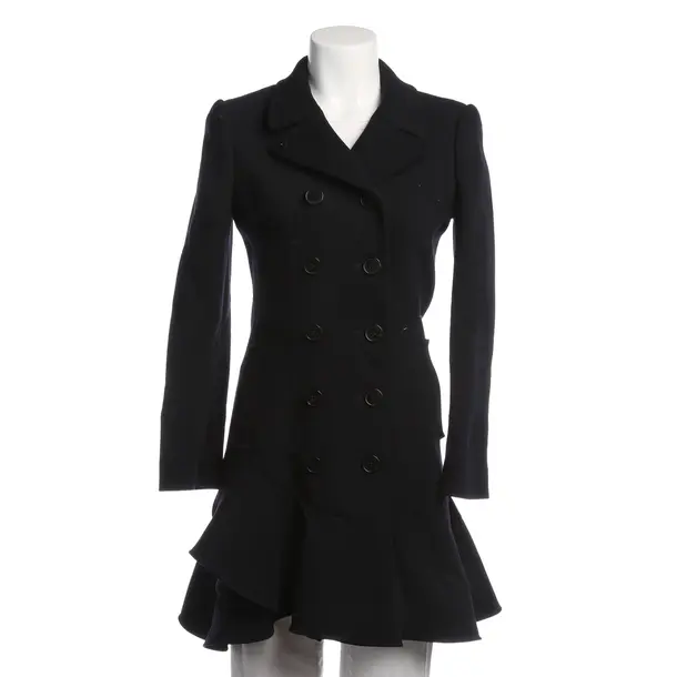 Mid-Season Coat in Blue, Wool, Alexander McQueen