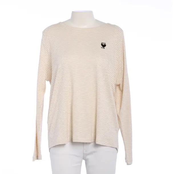 Long Sleeve Shirt in White, Cotton, Closed