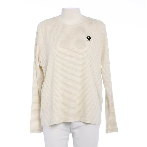 Long Sleeve Shirt in White, Cotton, Closed