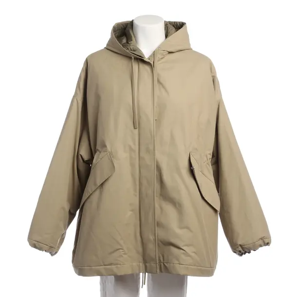 Mid-Season Jacket in White, Cotton, Closed