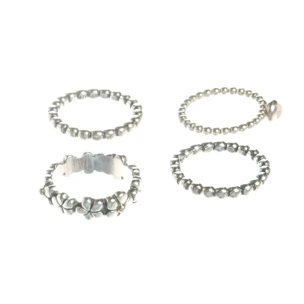 Ring-Set in Metallic, 925er Sterling Silber, Pandora