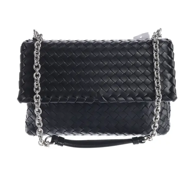 Schultertasche, in Schwarz, Leder, Bottega Veneta