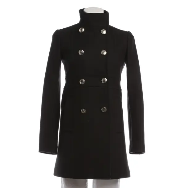 Übergangsmantel in Schwarz, Wolle, Tommy Hilfiger
