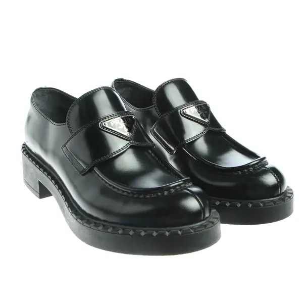 Loafers in Black, , Prada