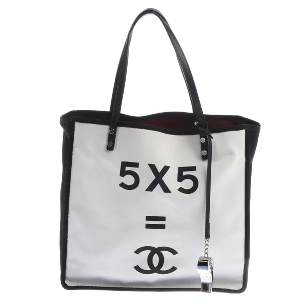 Shopper in Weiß, Baumwolle, Chanel