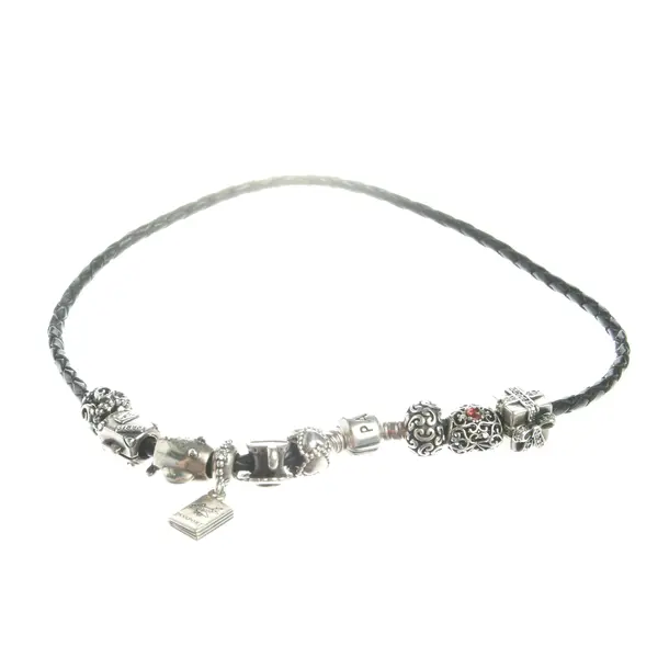 Armband in Schwarz, 925er Sterling Silber, Pandora