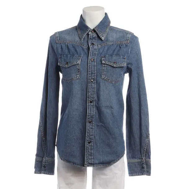Bluse in Blau, Baumwolle, Dorothee Schumacher