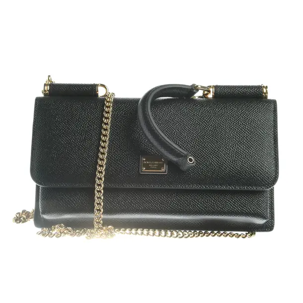 Wallet on Chain in Black, Leather, Dolce & Gabbana