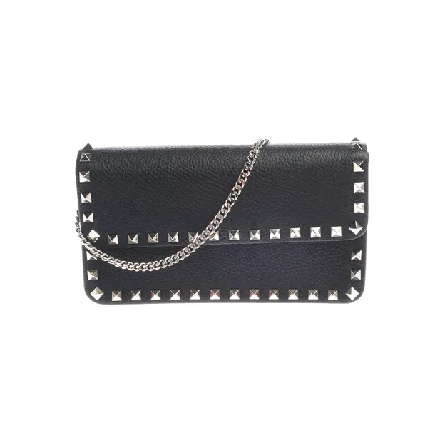 Evening Bag in Black, Leather, Valentino