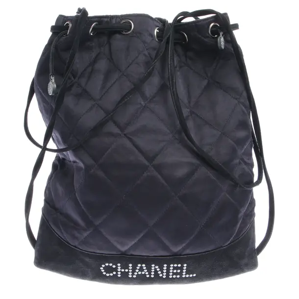 Backpack in Blue, Cotton, Chanel