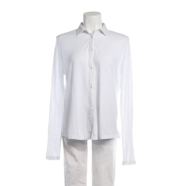 Long Sleeve Shirt in White, Cotton, Juvia